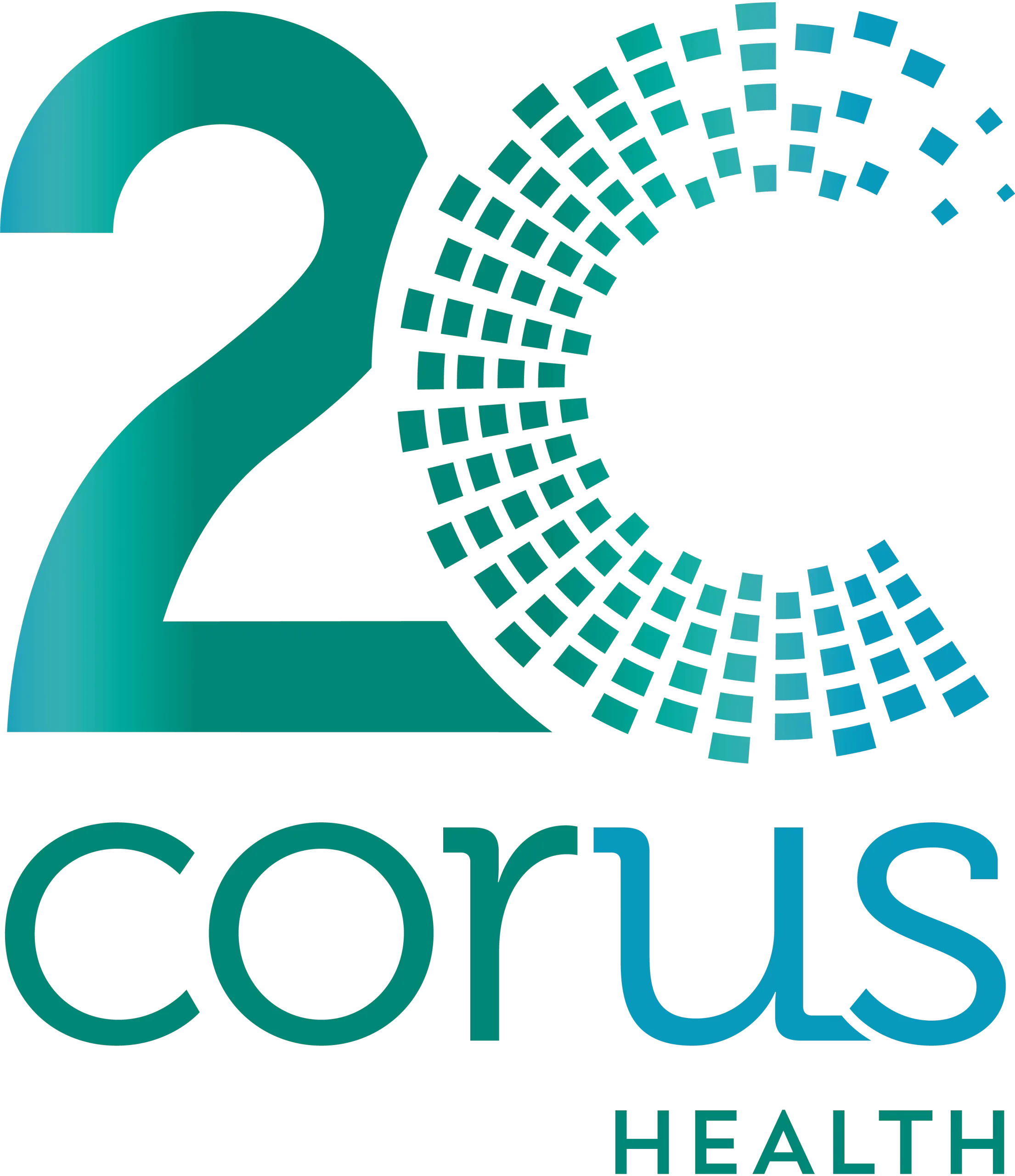 Corus Health 20th anniversary badge logo